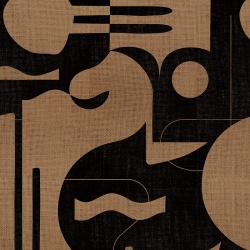 Fototapet Contours in Bold (Mocha) - personalizat, VLAdiLA - Img 2
