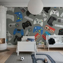 Fototapet, Controls, Blue, Rebel Walls