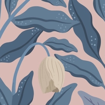 Fototapet, Cool Flora, Pink & Blue, Rebel Walls - Img 2