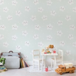Fototapet, Cute Stars, Mint, Rebel Walls - Img 4