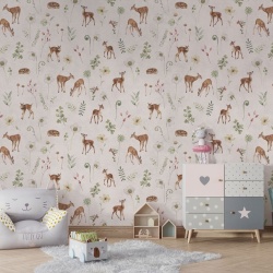 Fototapet Dancing Deer - White, Kikki Belle - Img 4