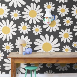 Fototapet, Dashing Daisies, Midnight, Rebel Walls - Img 5