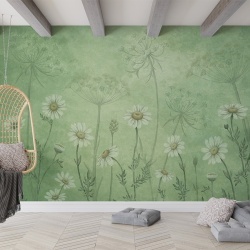 Fototapet Dazzling Daisies - Green, Sir Edward - Img 3