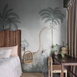 Fototapet, Dinosaur World, Gray, Rebel Walls