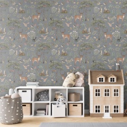 Fototapet Fantastic Forest - Blue, Kikki Belle