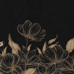 Fototapet, Floral Fantasy, Black, Rebel Walls - Img 5