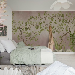 Fototapet, Forest of Dreams, Pink, Rebel Walls