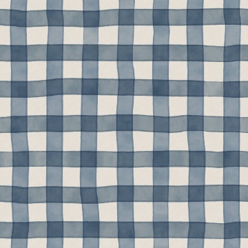 Fototapet, Gingham, Blue, Rebel Walls - Img 2
