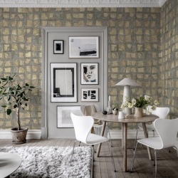 Fototapet, Gold Leaves, Gold, Rebel Walls - Img 3