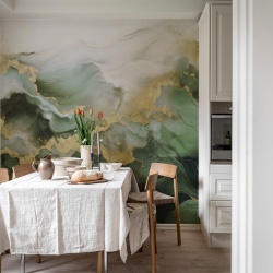 Fototapet, Gold Stream, Green, Rebel Walls