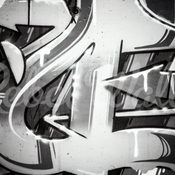 Fototapet, Graffiti Wall, Black & White, Rebel Walls - Img 2