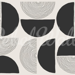 Fototapet, Graphic Circles, Black, Rebel Walls - Img 2
