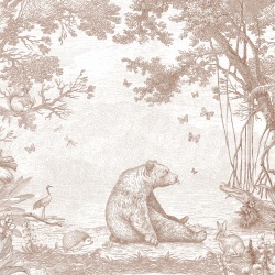 Fototapet, Happy Bear, Beige, Rebel Walls - Img 2