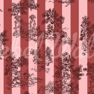 Fototapet, Happy Toile, Raspberry, Rebel Walls - Img 2