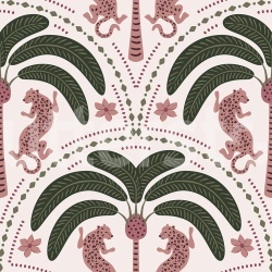 Fototapet, Jungle Rhythm, Pink, Rebel Walls - Img 2