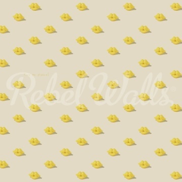 Fototapet, Kissing Booth, Yellow, Rebel Walls - Img 2