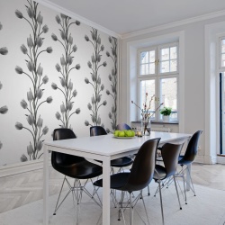 Fototapet, La Vie En Tulipe, White, Rebel Walls