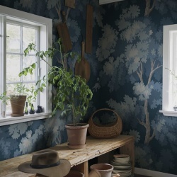 Fototapet lavabil, Raphael Forest, Midnight Blue, Sandberg