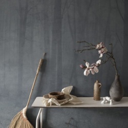 Fototapet lavabil, Skog Misty Blue, Sandberg