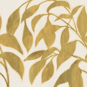 Fototapet, Leaf Silhouette, Yellow, Rebel Walls - Img 2
