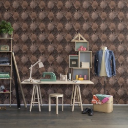 Fototapet, Leather Rhombs, Vintage, repetitiv, Rebel Walls - Img 5