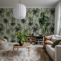Fototapet, Lemur Palms, Green, Rebel Walls