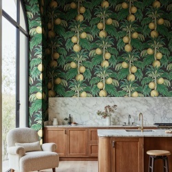 Fototapet, Lush Lemons, Black, Rebel Walls