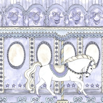 Fototapet, Merry Go Around, Lilac, Rebel Walls - Img 2