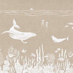 Fototapet Monochrome Sea - Brown, Kikki Belle - Img 2