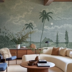 Fototapet, Palm Beach, Blue, Rebel Walls - Img 3