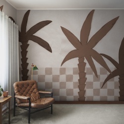Fototapet, Palm Horizon, Light Brown, Rebel Walls - Img 3