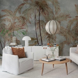 Fototapet, Palm Trees, Gray, Rebel Walls