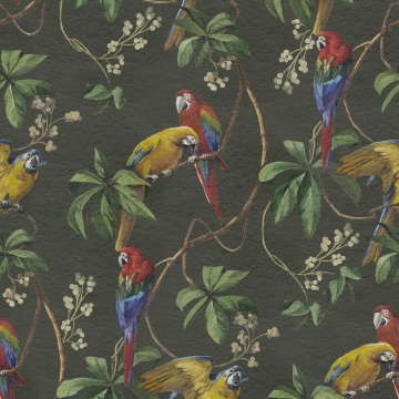 Fototapet, Parrots, Green, Rebel Walls - Img 2