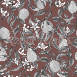 Fototapet, Pear Garden, Burgundy, Rebel Walls - Img 2