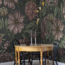 Fototapet, Peony Delight, Midnight, Rebel Walls