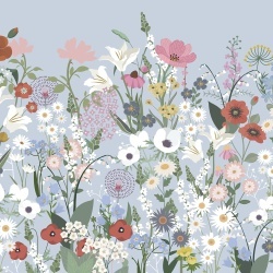 Fototapet, Playful Meadow, Blue, Rebel Walls - Img 2