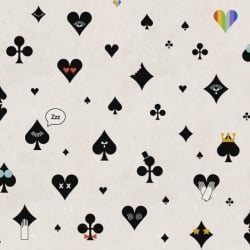 Fototapet, Poker Face, Black, Rebel Walls - Img 2