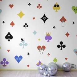 Fototapet, Poker Face, Rainbow, Rebel Walls