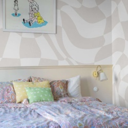 Fototapet, Psychedelic Chess, Beige, Rebel Walls - Img 3