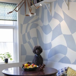 Fototapet, Psychedelic Chess, Blue, Rebel Walls - Img 4