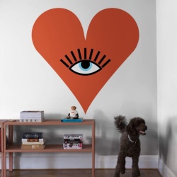 Fototapet, Queen of Hearts, Red, Rebel Walls