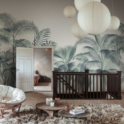 Fototapet, Retro Jungle, Turquoise, Rebel Walls - Img 6