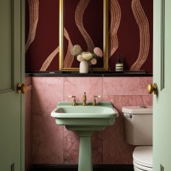 Fototapet, Ribbon Stripe, Burgundy, Rebel Walls - Img 3