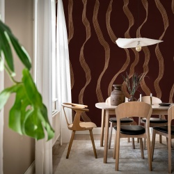 Fototapet, Ribbon Stripe, Burgundy, Rebel Walls