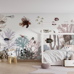Fototapet Roaring Reef - White, Kikki Belle - Img 3