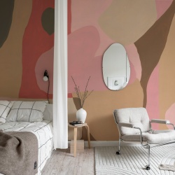 Fototapet, Shapes, Pink, Rebel Walls