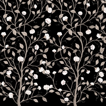 Fototapet, Silent Bloom, Black, Rebel Walls - Img 2