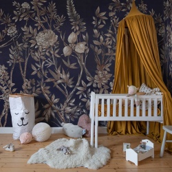Fototapet, Silk Floral, Blue, Rebel Walls