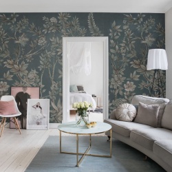 Fototapet, Silk Floral, Petrol, Rebel Walls - Img 5