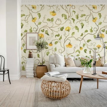 Fototapet, Soft Vines, Yellow, Rebel Walls - Img 3